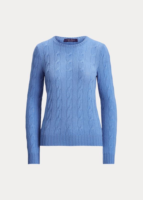 Sueter Ralph Lauren Mujer Azules - Cable-Knit Cashmere - SYDEO3625